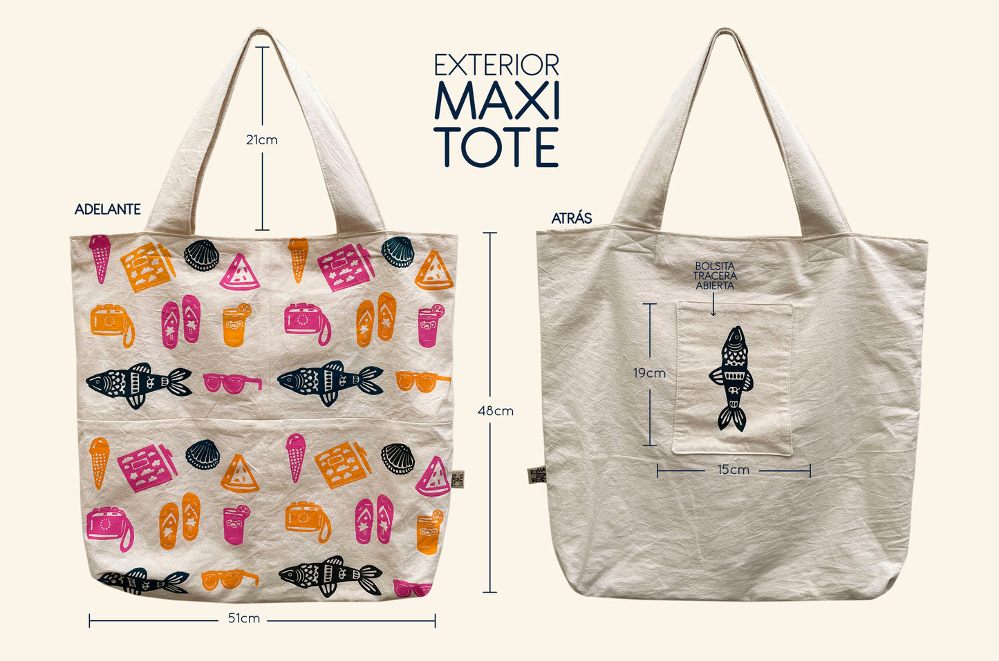 Maxi Tote // Verano en el mar 2 //