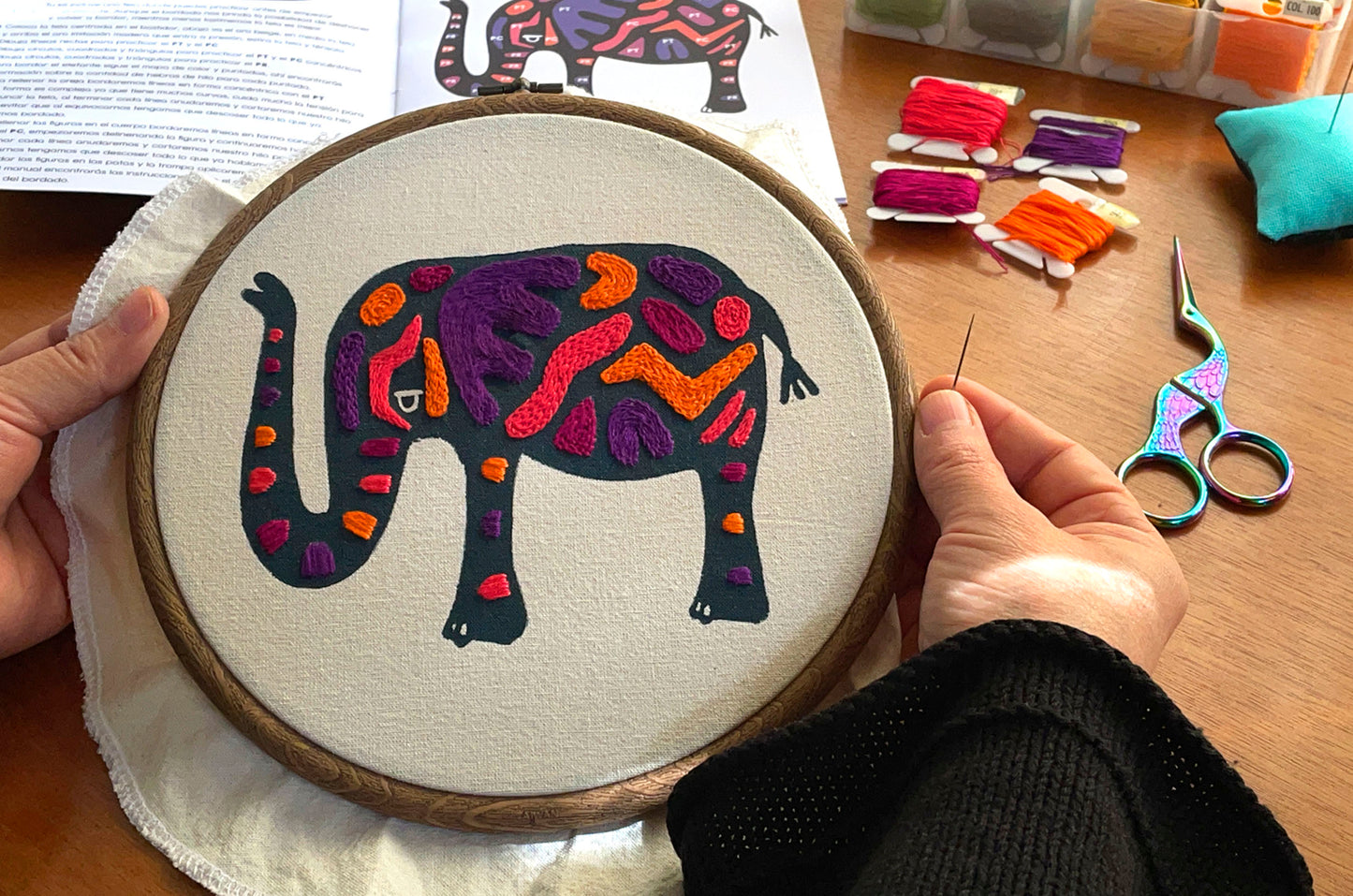 Kit de bordado-El Elefante1