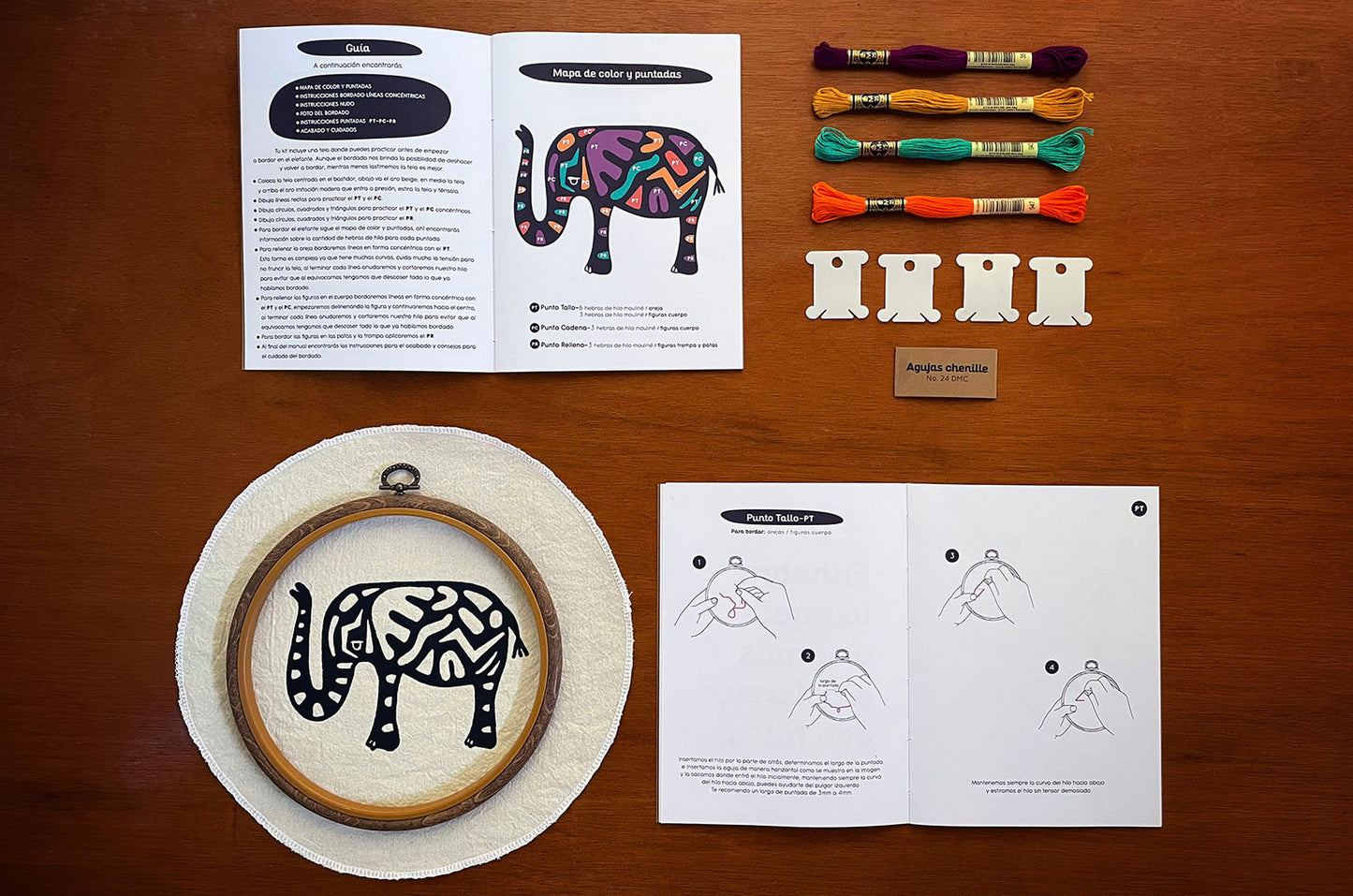 Kit de bordado-El Elefante2