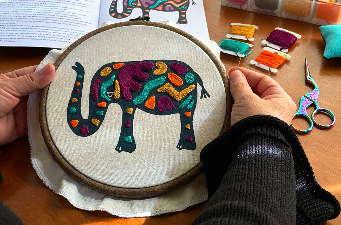 Kit de bordado-El Elefante2