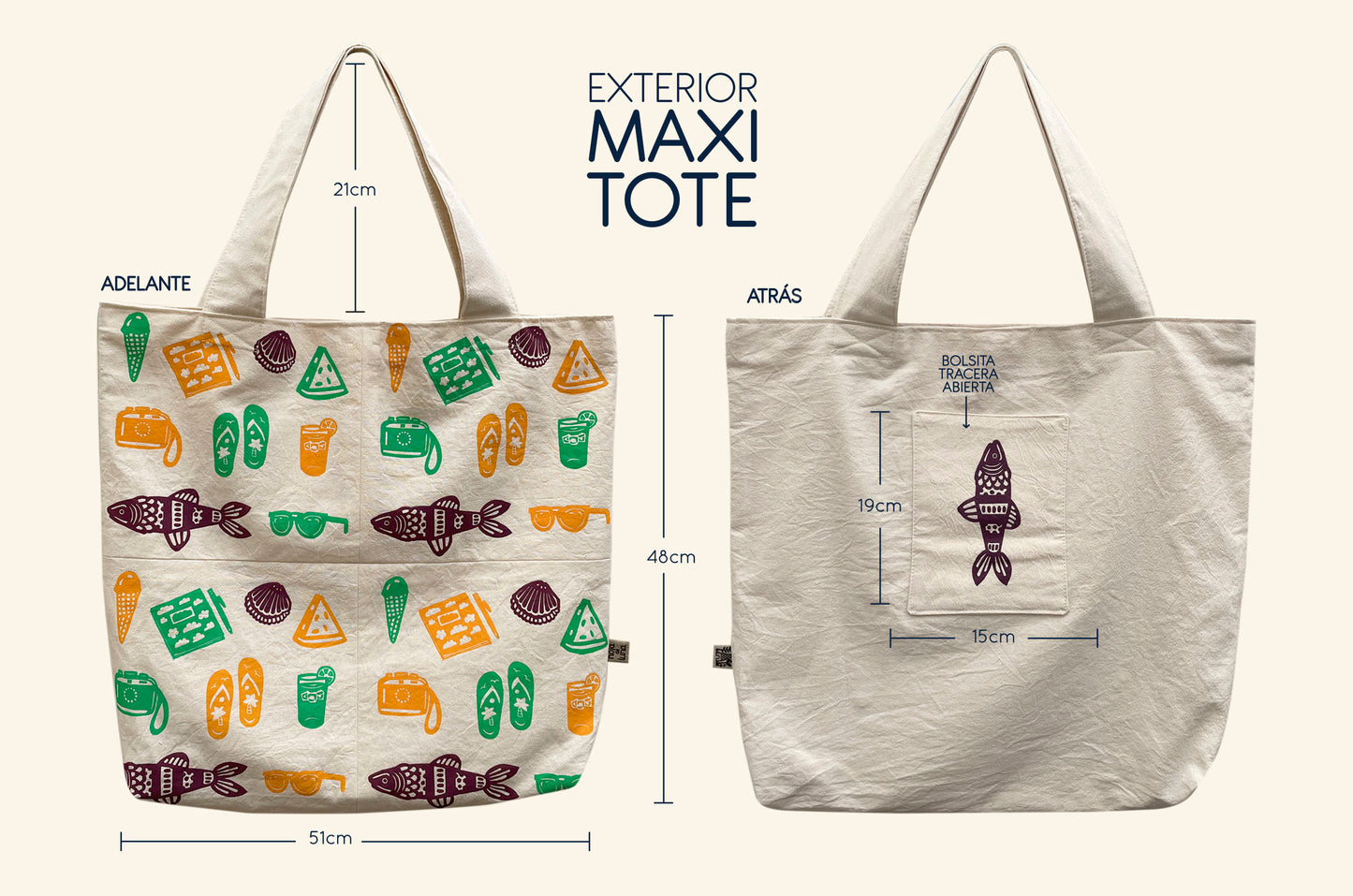 Maxi Tote  // Verano en el mar 1 //
