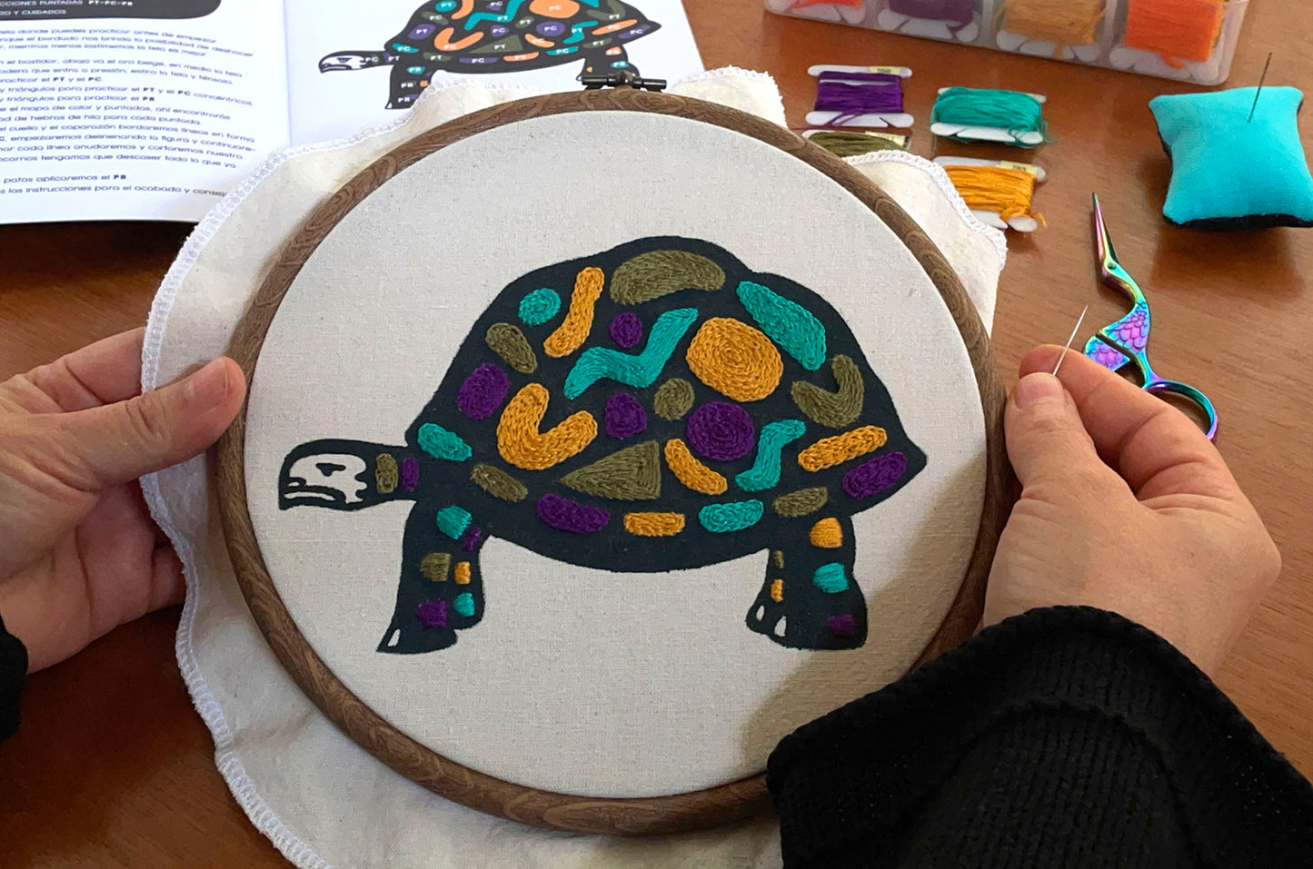 Kit de bordado-La Tortuga2