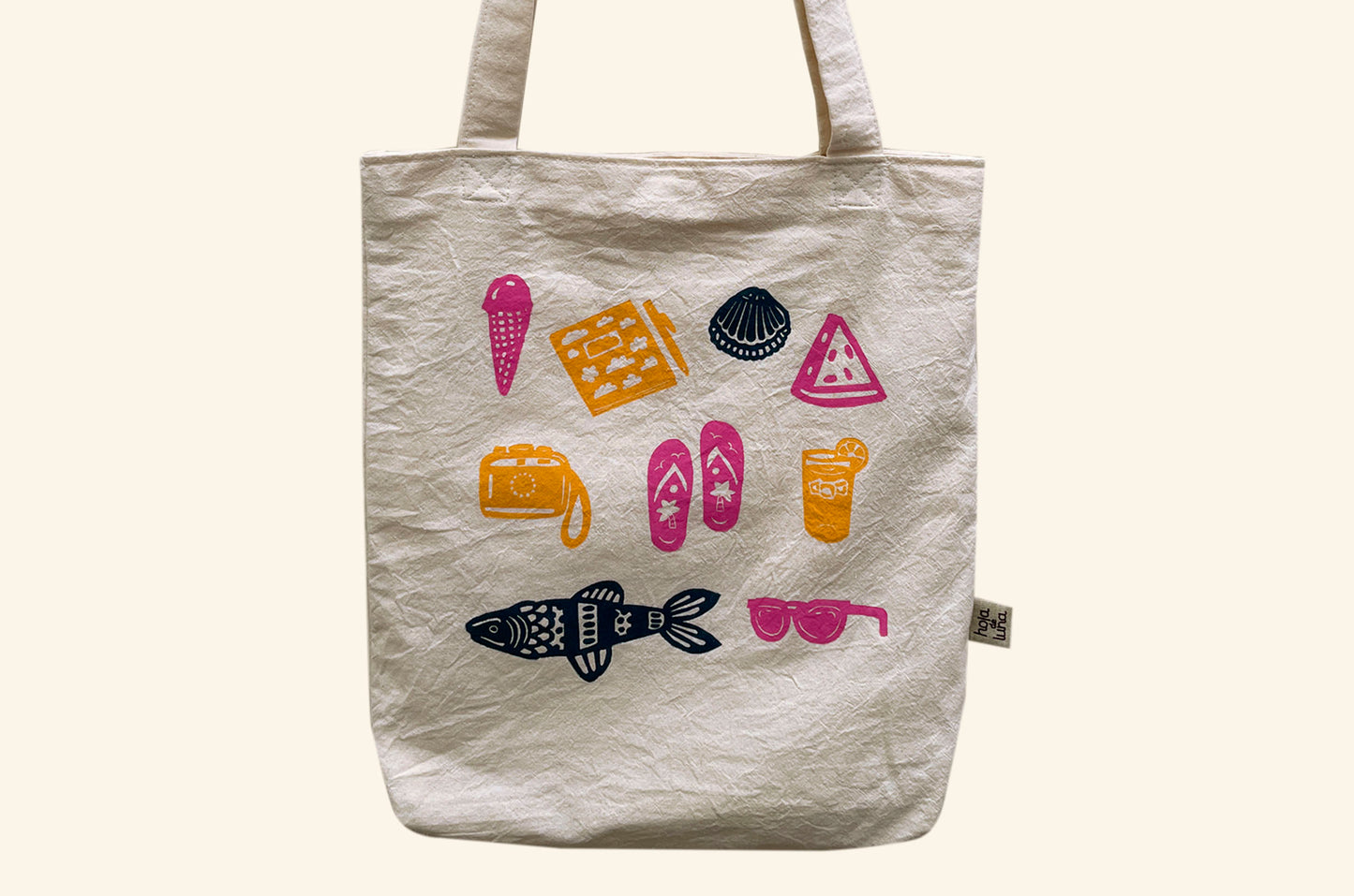 Tote bag - Verano en el mar 2 - Pez rosa