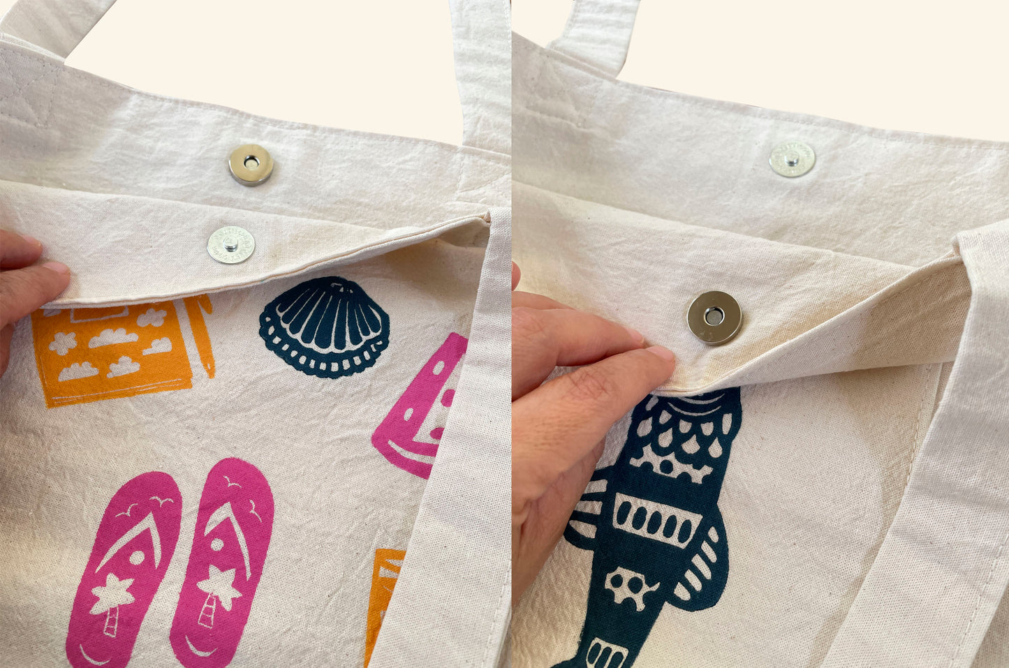 Tote bag - Verano en el mar 2 - Pez rosa